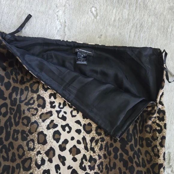 INC International Concepts Leopard Print Pencil Skirt - Picture 3 of 6